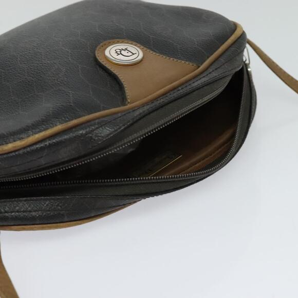 DIOR Honeycomb Canvas Shoulder Bag Pvc Leather Black - Picture 6 of 12